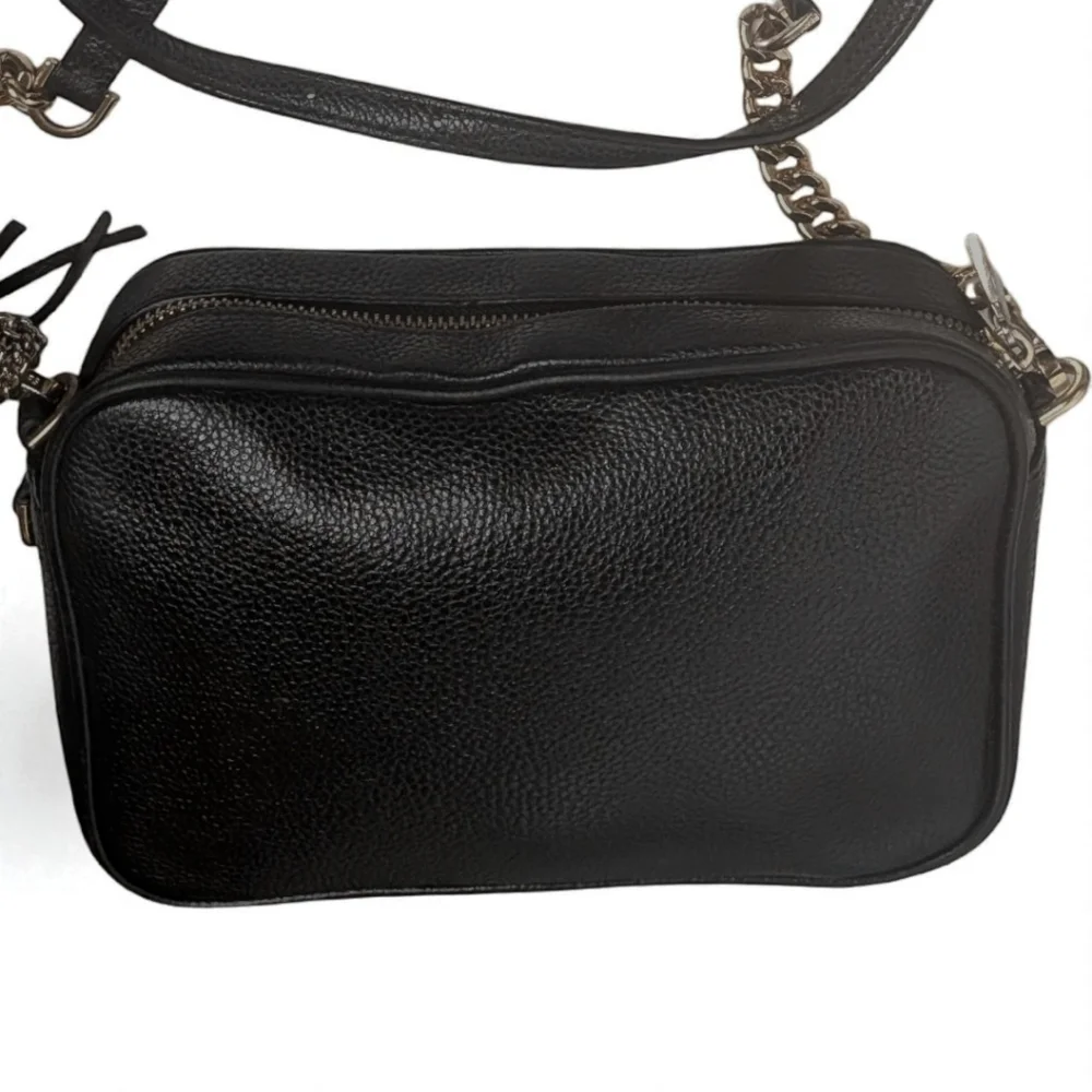 Michael Kors Ginny Crossbody Camera Bag in Black Pebbled Leather Jet Set Bag - Picture 3 of 16